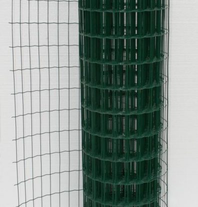 Сетка сварная н/у покрытая ПВХ (зеленая) ЛЕПСЕ-Люкс; яч.:100*55; д.:1,8; ширина:1,5м; длина:20м